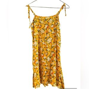 Yellow floral dress- Size Small